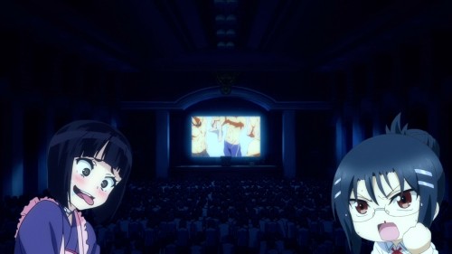 Excited schoolgirls